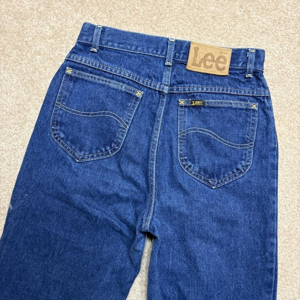 Vtg 70s Lee Jeans SZ 9 26x34 in High Rise Straight Denim USA Talon‎ Zip Riders